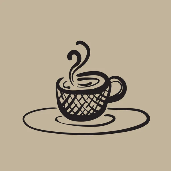 Koffiekop schets — Stockvector