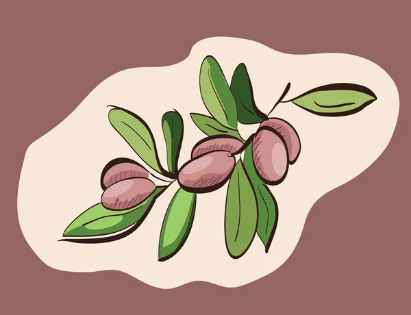 Aceitunas de dibujos animados — Vector de stock