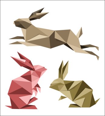 종이 접기 토끼 포즈Origami tavşan pozlar