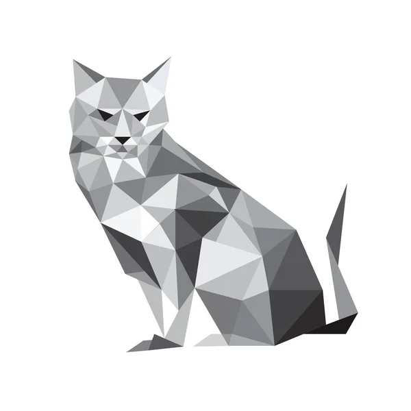 Origami katt — Stock vektor