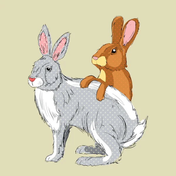 Paskalya tavşanları — Stok Vektör