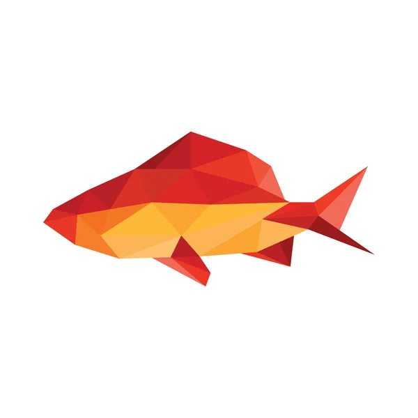 Pesce origami — Vettoriale Stock