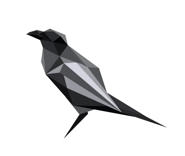 Origami Raven — Stock Vector