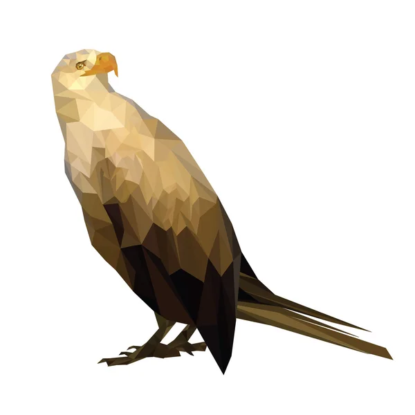 Aquila reale poligonale geometrica — Vettoriale Stock