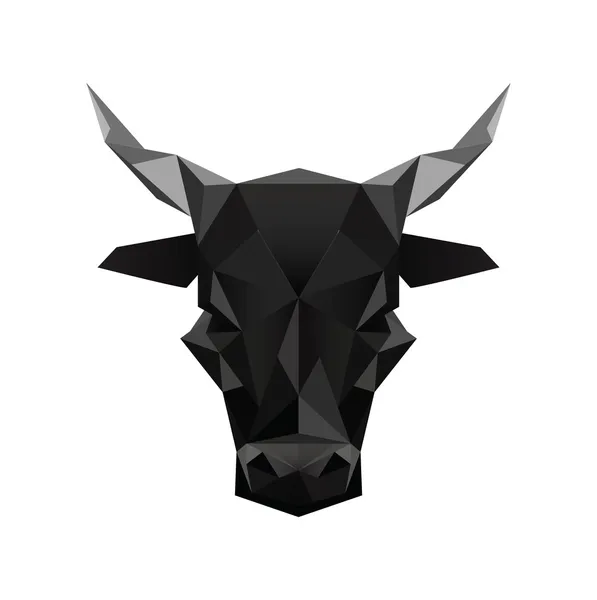 Origami black bull szimbólum Jogdíjmentes Stock Vektorok