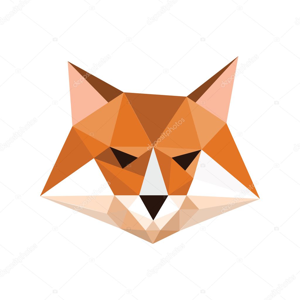 Retrato de zorro origami vector, gráfico vectorial © dragoana23 imagen
