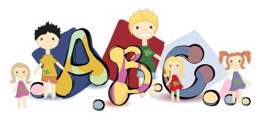 çocuklarla ABC harfleri