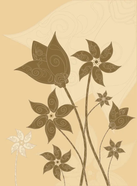 Fondo floral ligero — Archivo Imágenes Vectoriales