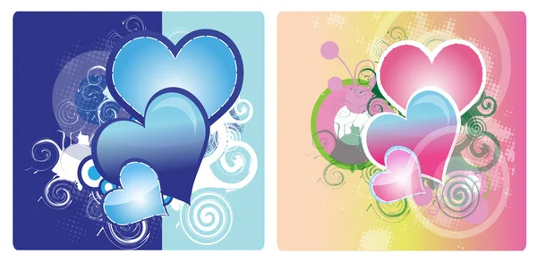 Hearts Backgrounds — Stock Vector