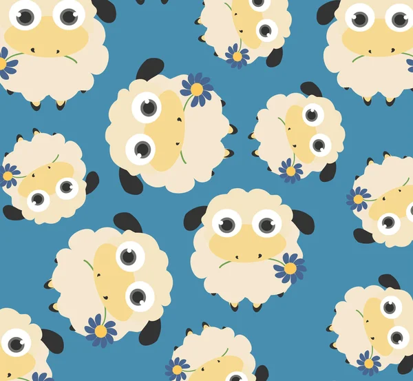 Moutons fond de motif — Image vectorielle