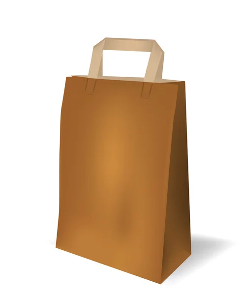 Gerçekçi kağıt çanta — Stok Vektör