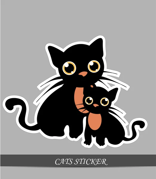 Dos gatos — Vector de stock