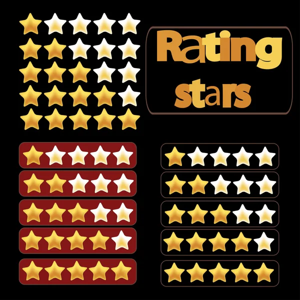 Rating stars designs — Stock Vector