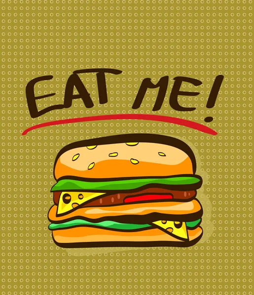 Pop art style burger — Stock vektor