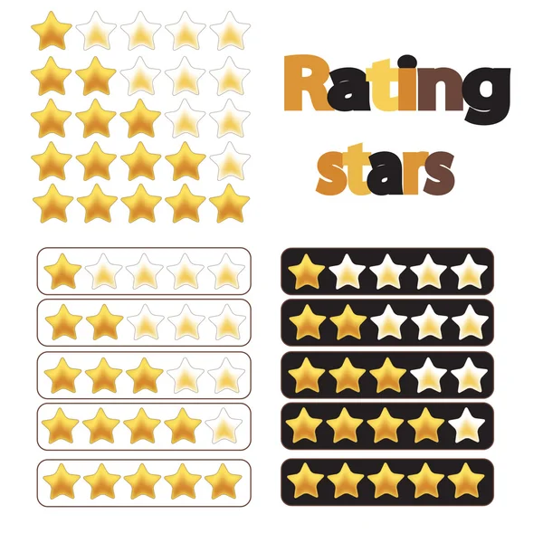 Rating stars designs — Stock Vector