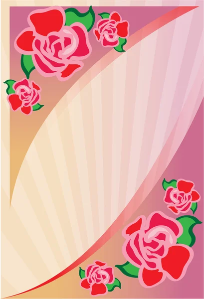 Background with roses — Stock Vector