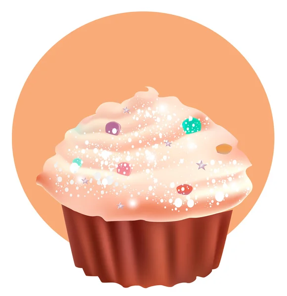 Delicious cup cake — Stock Vector