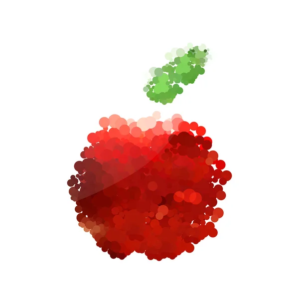 Manzana con círculos — Vector de stock