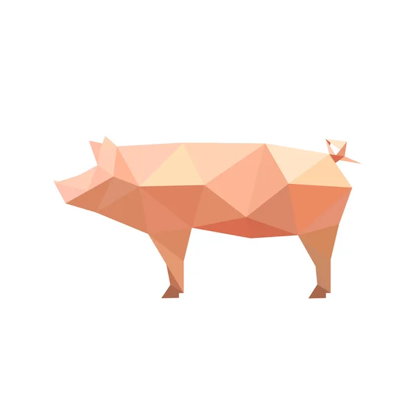 Porco origami — Vetor de Stock