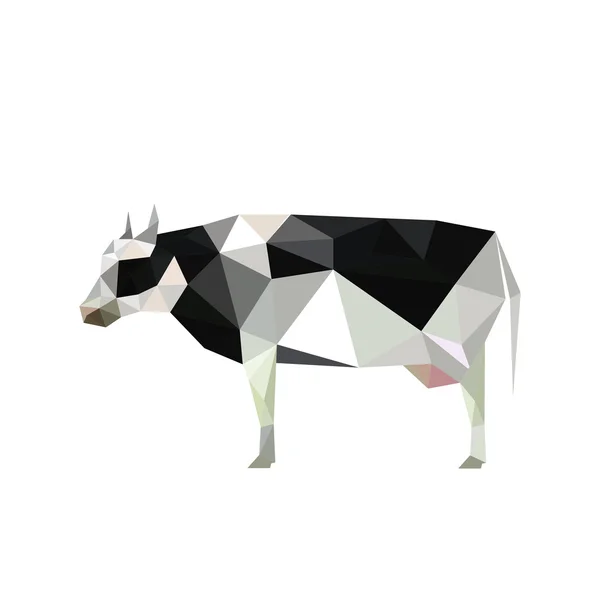 Origami cow with spots — Stock Vector