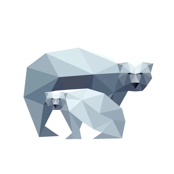 Polygonal bear cub — Stock vektor