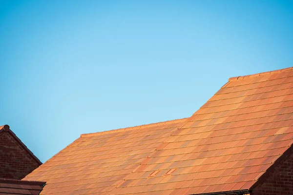 New Built Houses Clear Blue Sky England — Stock Photo, Image