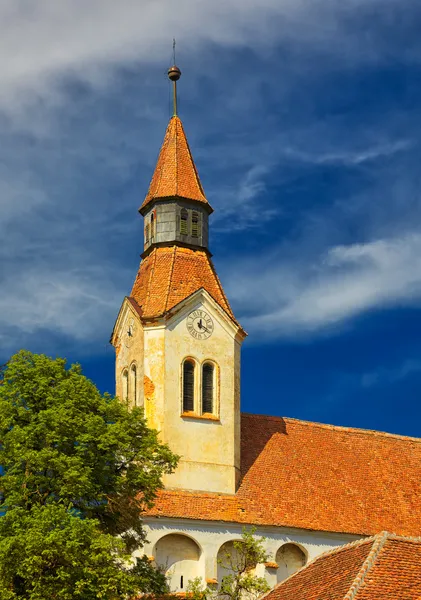 Bunesti befestigter Glockenturm der Kirche — Stockfoto