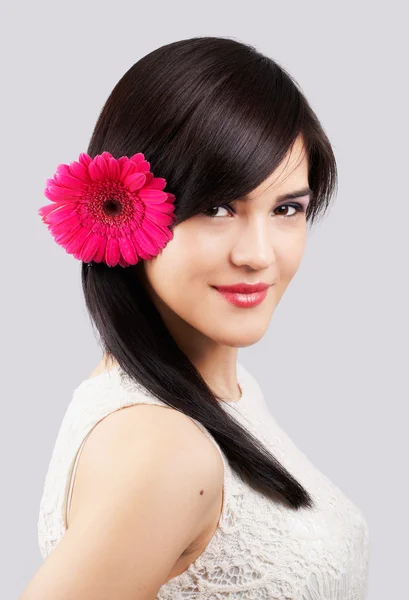 Woman with flower — Stock Photo, Image