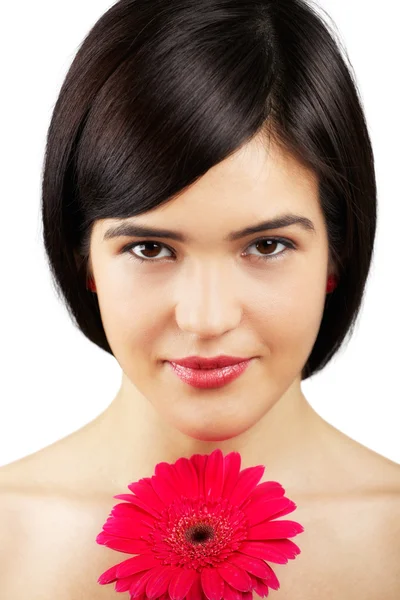 Mujer con flor — Foto de Stock