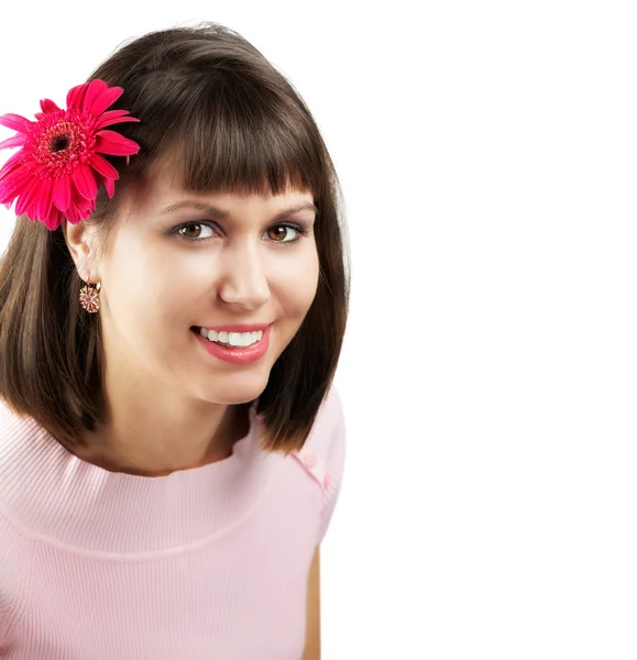 Woman with flower — Stock Photo, Image