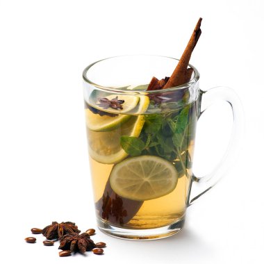 çay limon, anason star ve tarçın