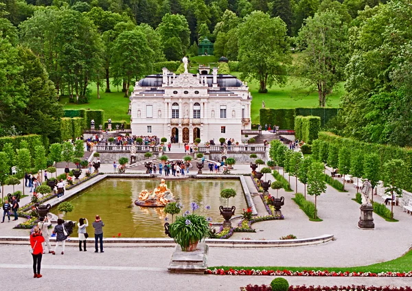 Το πανέμορφο κάστρο linderhof — Φωτογραφία Αρχείου