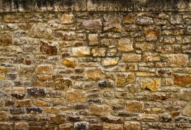 Old stone wall in wurzburg