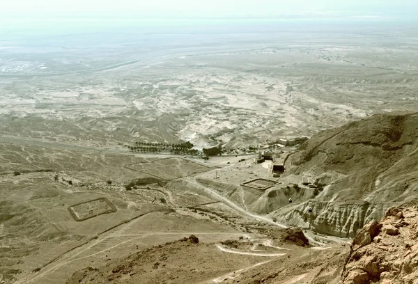 Vista del Mar Morto dalla fortezza Masada — Foto Stock