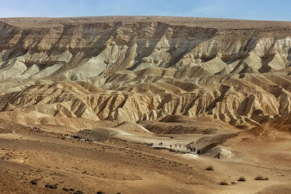 Reisegruppe Besucht Die Schlucht Von Nahal Havarim — Stockfoto