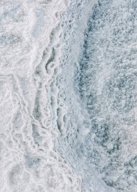 Dead Sea salt on the shore