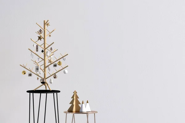 크리스마스 실내는 스칸디나비아식이다 — 스톡 사진