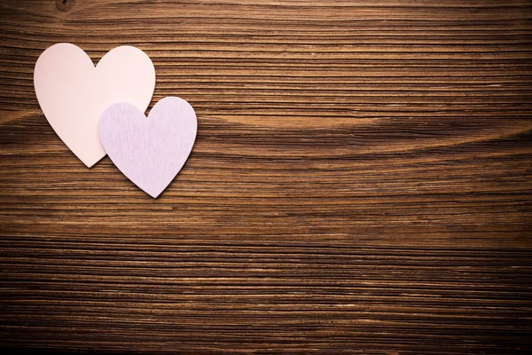 Corazones de madera . — Foto de Stock