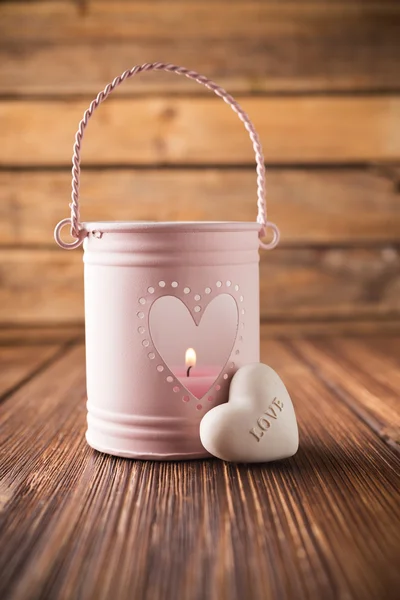 Pink candlestick. — Stock Photo, Image