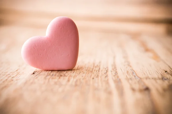 Růžové srdce. — Stock fotografie
