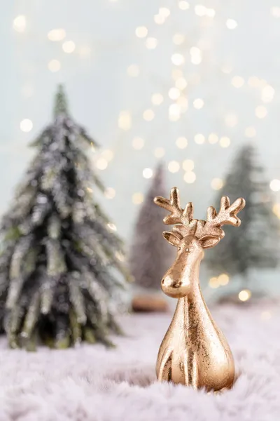 Slavnostní Zázemí Vánoční Výzdobou Kopírovat Prostor Zimní Dovolená Blahopřání Byt — Stock fotografie