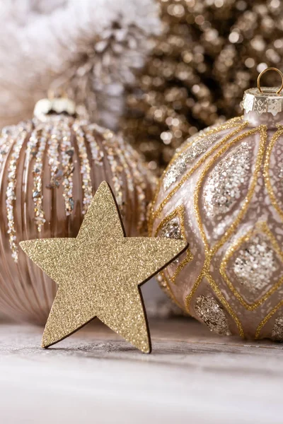 Christmas Newyear Cozy Decoration Bokeh Background — Stock Photo, Image