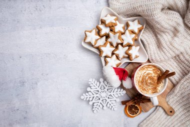 Noel sahnesi, sıcak atmosfer eski kış mevsimi.