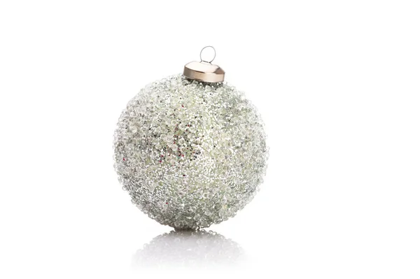 Kerst Ornamenten Ballen Geïsoleerd Een Witte Achtergrond — Stockfoto