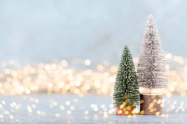 Vánoční Stromek Pozadí Bokeh Koncept Vánočních Oslav Pozdrav — Stock fotografie