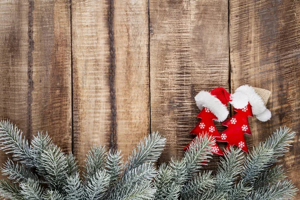 Рождественская Звезда Санта Шляпа Декор Пастельно Голубом Фоне — стоковое фото