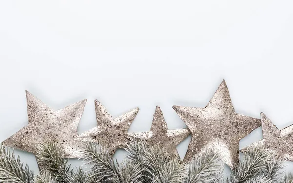 Рождественская Звезда Украшения Винтажном Фоне — стоковое фото