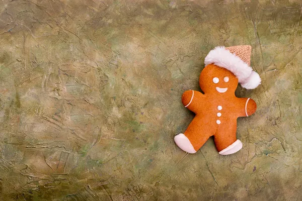 Lekkere Peperkoek Koekjes Kerstdecor Pastelachtergrond — Stockfoto