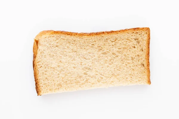 Beyaz Arkaplanda Izole Edilmiş Ekmek Dilimi — Stok fotoğraf