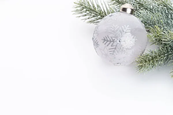 Weihnachtsdekoration Auf Weißem Hintergrund — Stockfoto